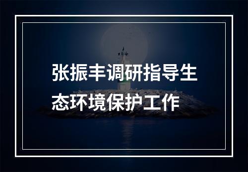 张振丰调研指导生态环境保护工作