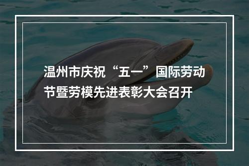 温州市庆祝“五一”国际劳动节暨劳模先进表彰大会召开