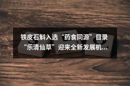 铁皮石斛入选“药食同源”目录 “乐清仙草”迎来全新发展机遇