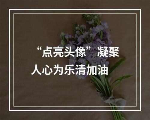 “点亮头像”凝聚人心为乐清加油