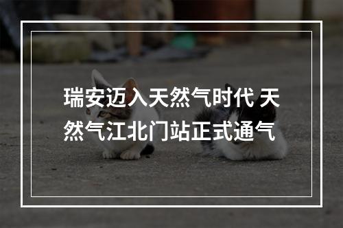瑞安迈入天然气时代 天然气江北门站正式通气
