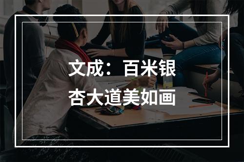 文成：百米银杏大道美如画