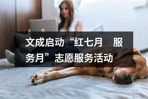 文成启动“红七月　服务月”志愿服务活动