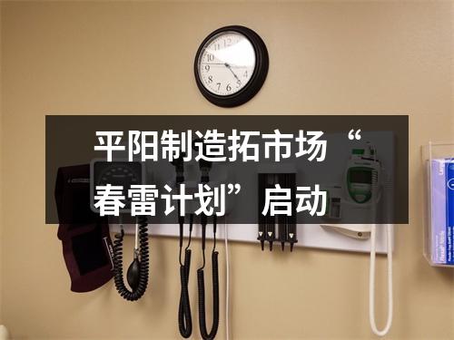平阳制造拓市场“春雷计划”启动