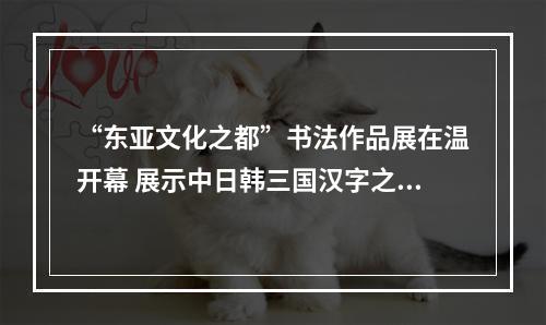 “东亚文化之都”书法作品展在温开幕 展示中日韩三国汉字之美