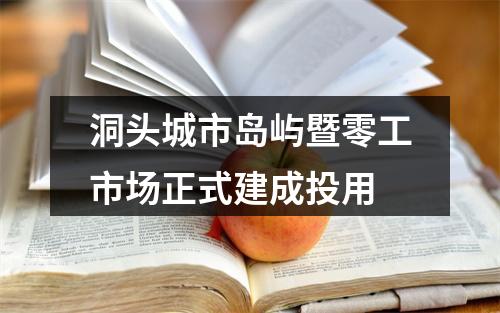 洞头城市岛屿暨零工市场正式建成投用