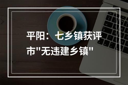 平阳：七乡镇获评市