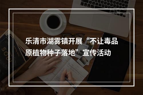 乐清市湖雾镇开展“不让毒品原植物种子落地”宣传活动