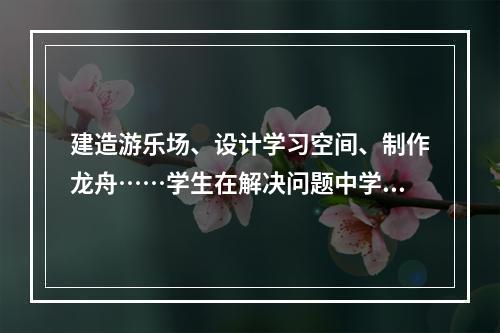 建造游乐场、设计学习空间、制作龙舟……学生在解决问题中学得更多
