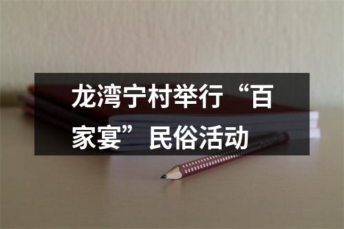 龙湾宁村举行“百家宴”民俗活动