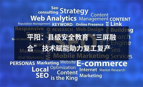 平阳：县级安全教育“三屏融合” 技术赋能助力复工复产