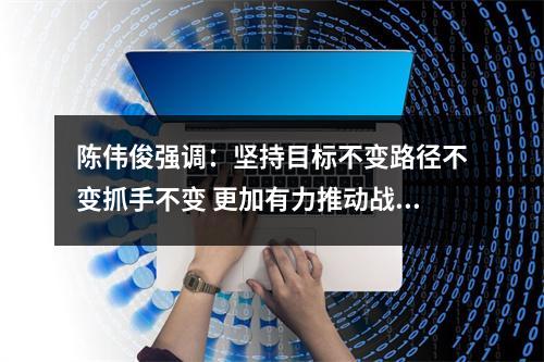 陈伟俊强调：坚持目标不变路径不变抓手不变 更加有力推动战略深化成效提升