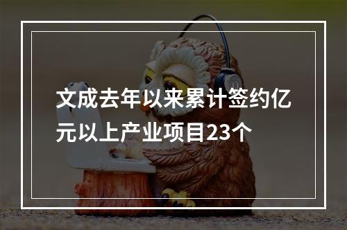 文成去年以来累计签约亿元以上产业项目23个
