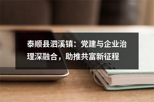 泰顺县泗溪镇：党建与企业治理深融合，助推共富新征程
