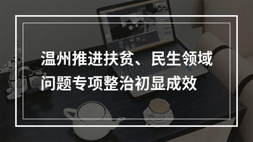 温州推进扶贫、民生领域问题专项整治初显成效
