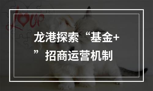 龙港探索“基金+”招商运营机制