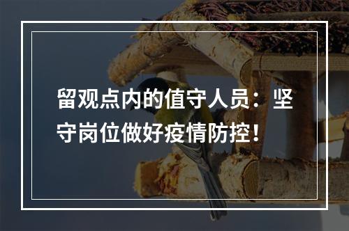 留观点内的值守人员：坚守岗位做好疫情防控！