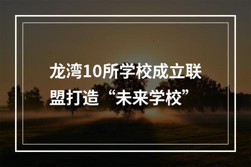 龙湾10所学校成立联盟打造“未来学校”