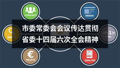 市委常委会会议传达贯彻省委十四届六次全会精神