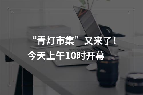 “青灯市集”又来了！今天上午10时开幕