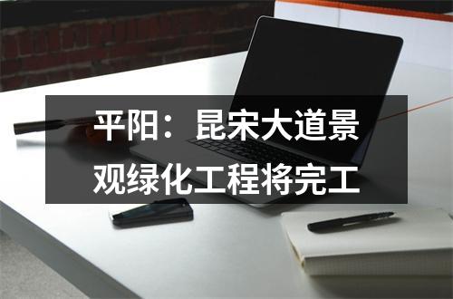 平阳：昆宋大道景观绿化工程将完工