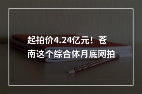 起拍价4.24亿元！苍南这个综合体月底网拍