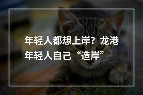 年轻人都想上岸？龙港年轻人自己“造岸”