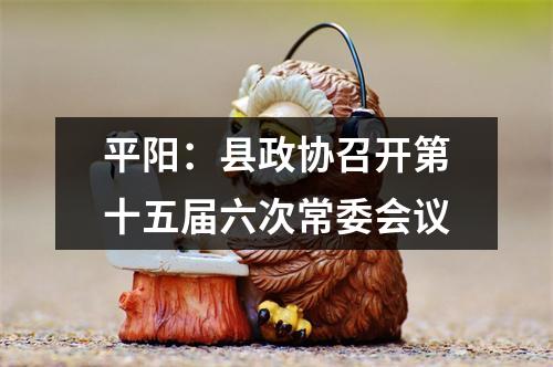 平阳：县政协召开第十五届六次常委会议