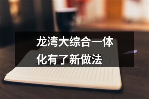 龙湾大综合一体化有了新做法