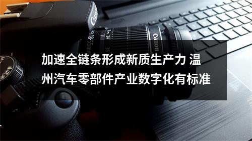 加速全链条形成新质生产力 温州汽车零部件产业数字化有标准