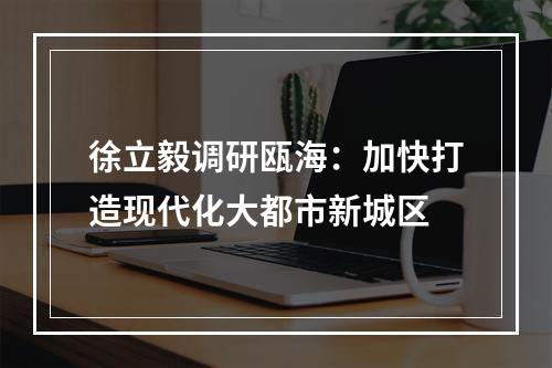 徐立毅调研瓯海：加快打造现代化大都市新城区