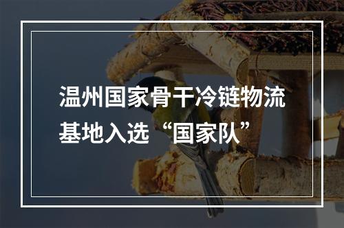温州国家骨干冷链物流基地入选“国家队”