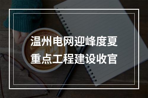 温州电网迎峰度夏重点工程建设收官