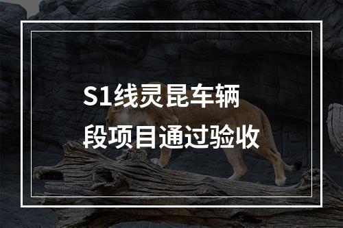 S1线灵昆车辆段项目通过验收