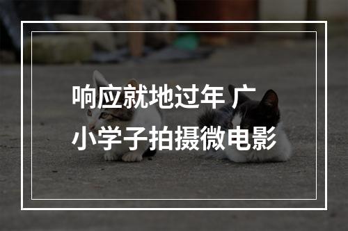 响应就地过年 广小学子拍摄微电影