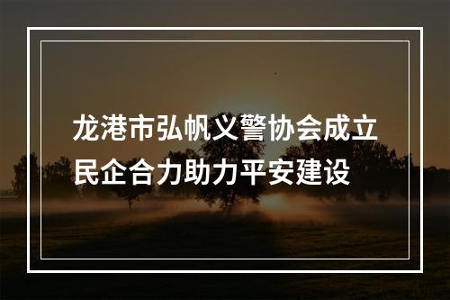 龙港市弘帆义警协会成立民企合力助力平安建设