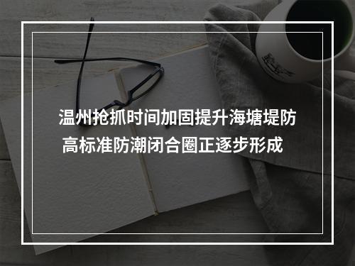 温州抢抓时间加固提升海塘堤防 高标准防潮闭合圈正逐步形成