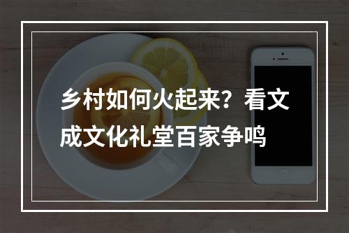 乡村如何火起来？看文成文化礼堂百家争鸣