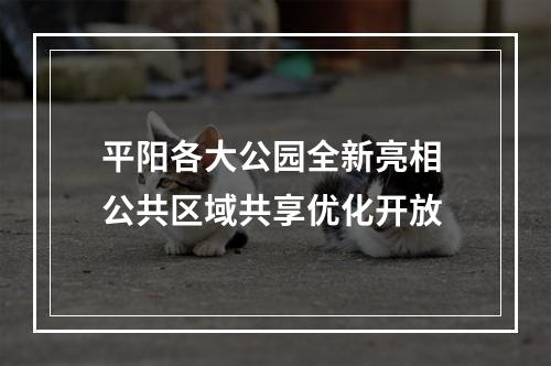 平阳各大公园全新亮相 公共区域共享优化开放