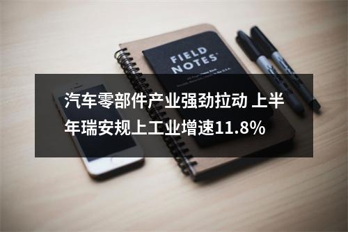 汽车零部件产业强劲拉动 上半年瑞安规上工业增速11.8％