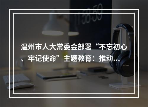 温州市人大常委会部署“不忘初心、牢记使命”主题教育：推动主题教育走深走实