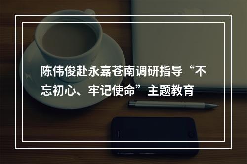 陈伟俊赴永嘉苍南调研指导“不忘初心、牢记使命”主题教育