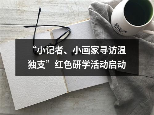 “小记者、小画家寻访温独支”红色研学活动启动