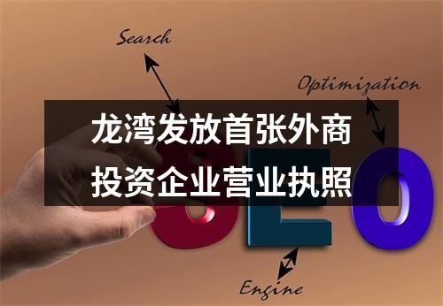 龙湾发放首张外商投资企业营业执照