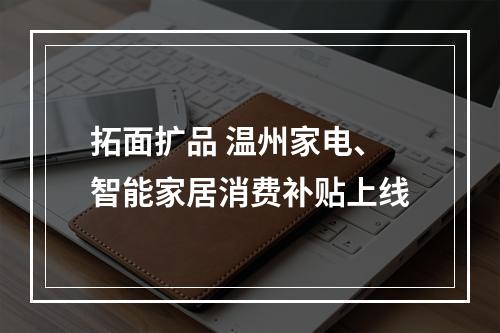拓面扩品 温州家电、智能家居消费补贴上线