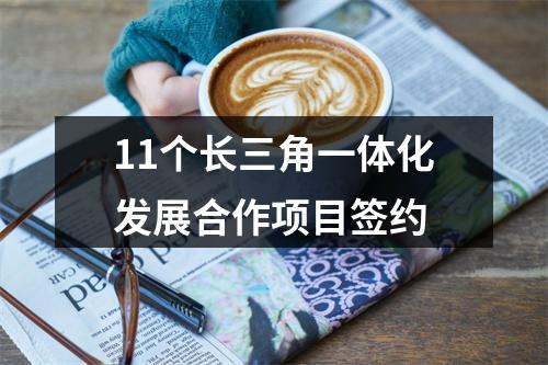 11个长三角一体化发展合作项目签约