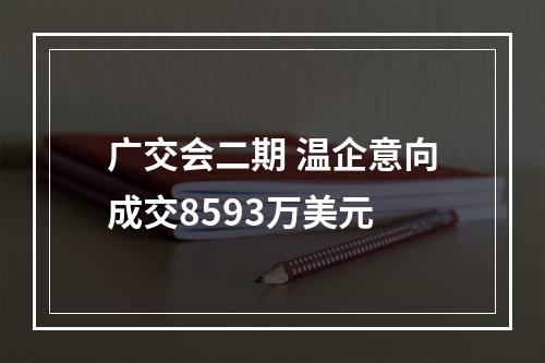 广交会二期 温企意向成交8593万美元