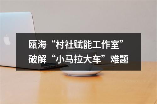 瓯海“村社赋能工作室”破解“小马拉大车”难题