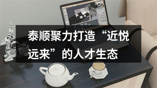 泰顺聚力打造“近悦远来”的人才生态