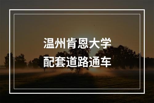 温州肯恩大学配套道路通车